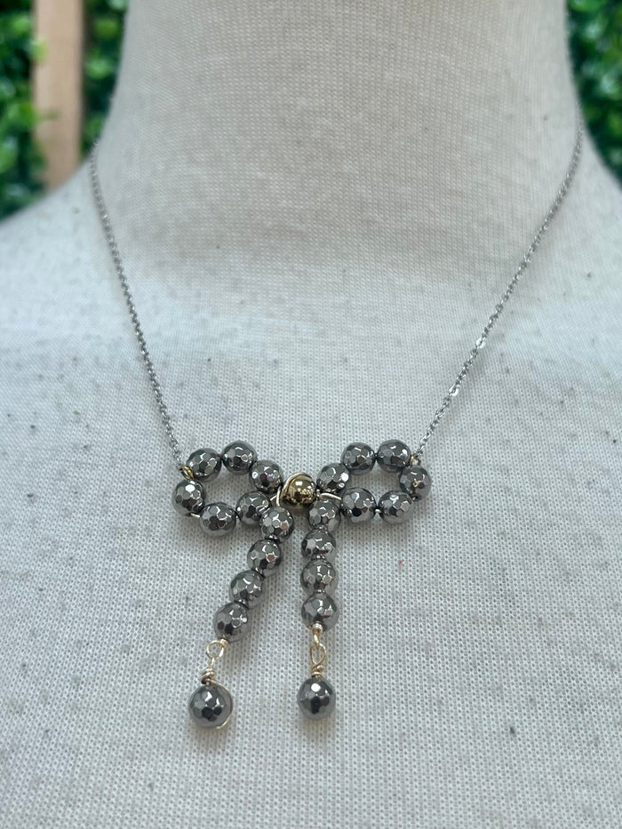Chunky Silver Bow