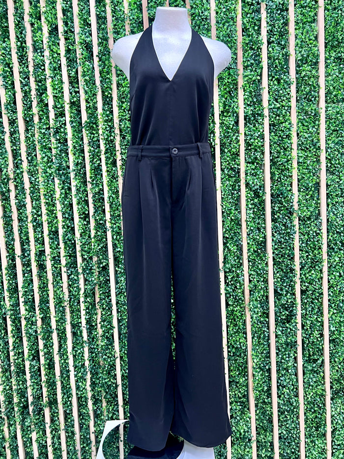 Black High Waisted Wide Leg Pant