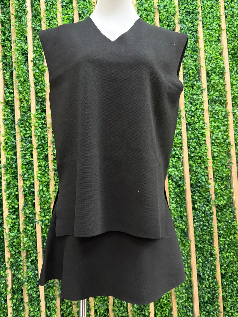 Black Knit Vest Set