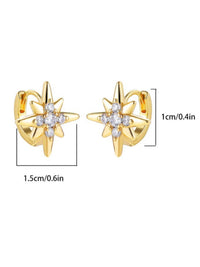 Crystal Star Hoop Earring
