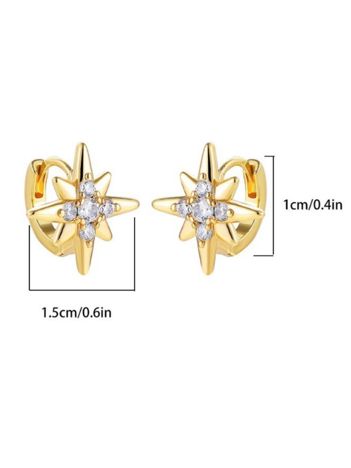 Crystal Star Hoop Earring