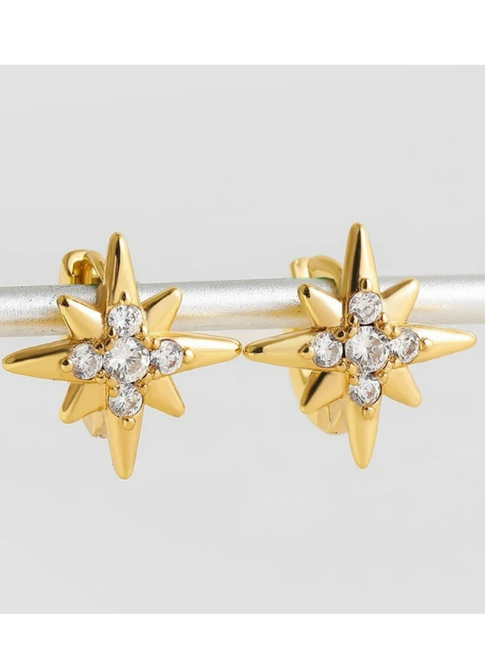Crystal Star Hoop Earring