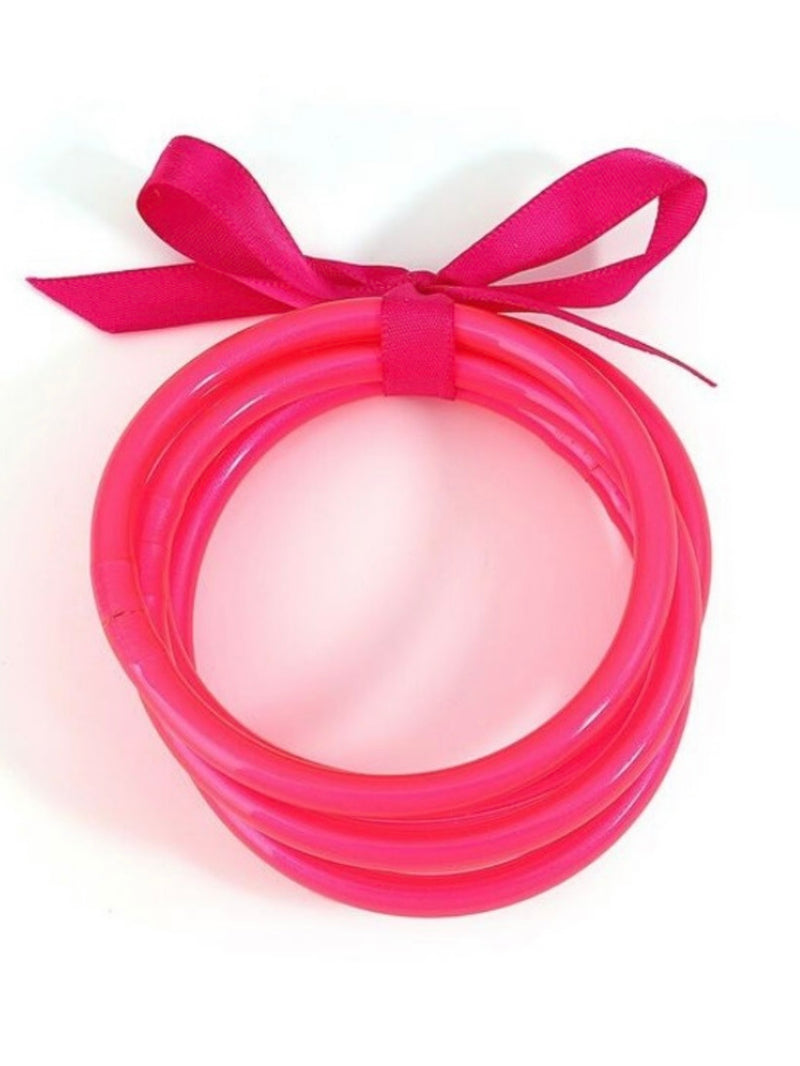 Bright Jelly Bangle Set