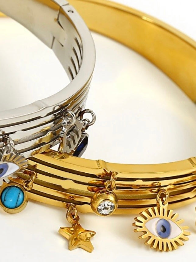 Evil Eye Stainless Steel Bangle