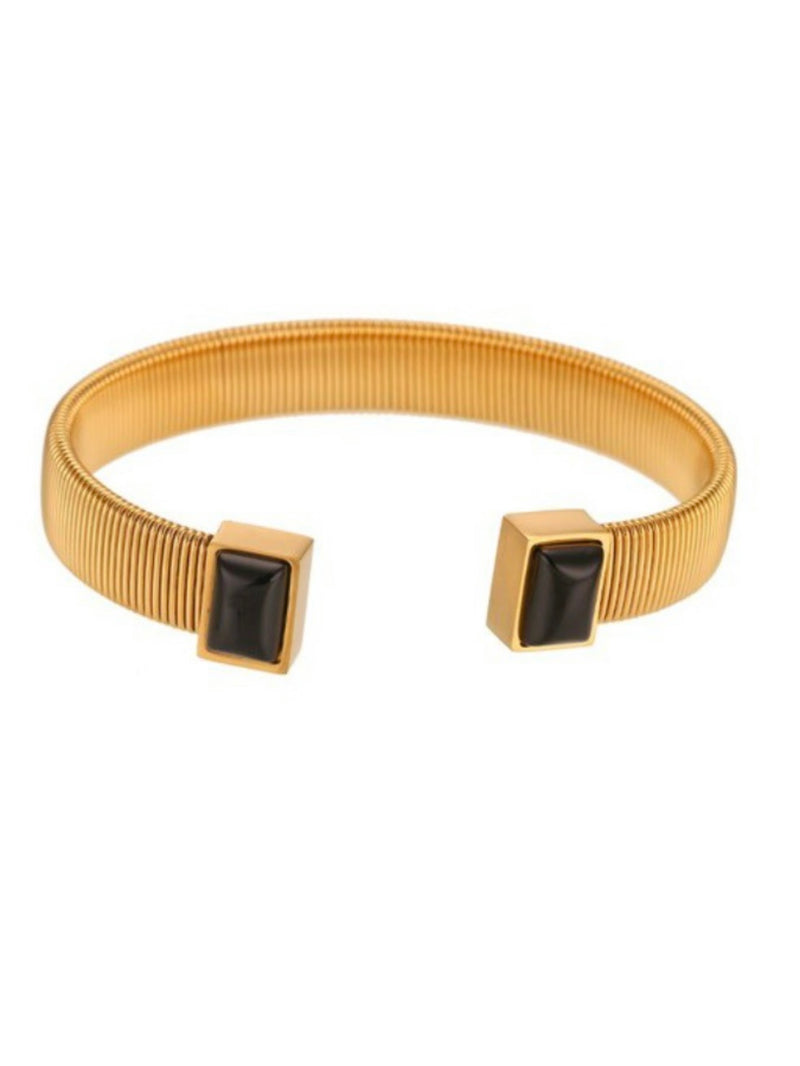 Natural Stone Open Bracelet