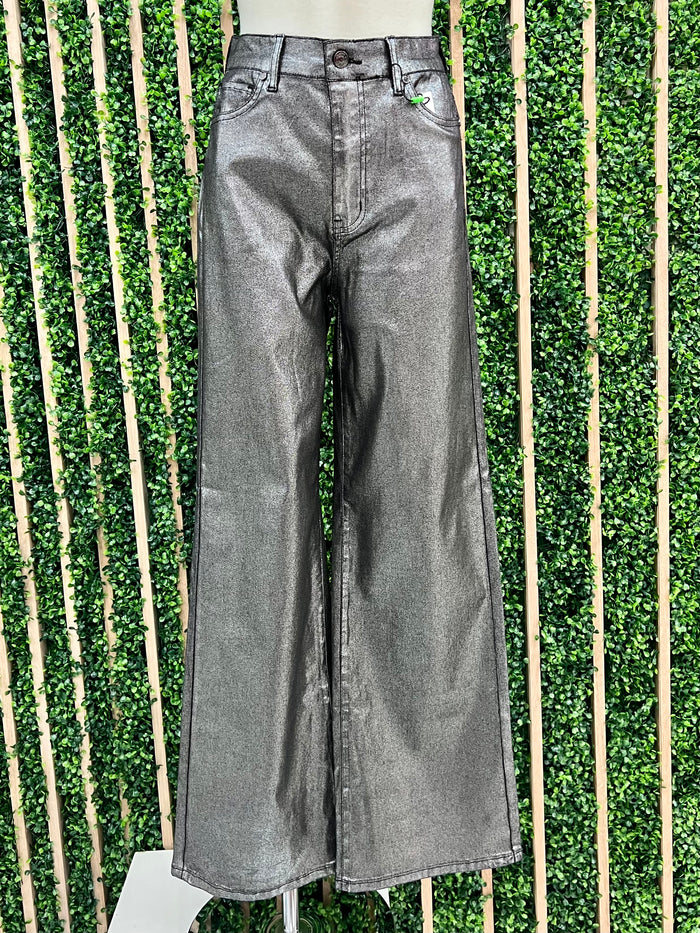 Black Silver High Rise Wide Leg jeans