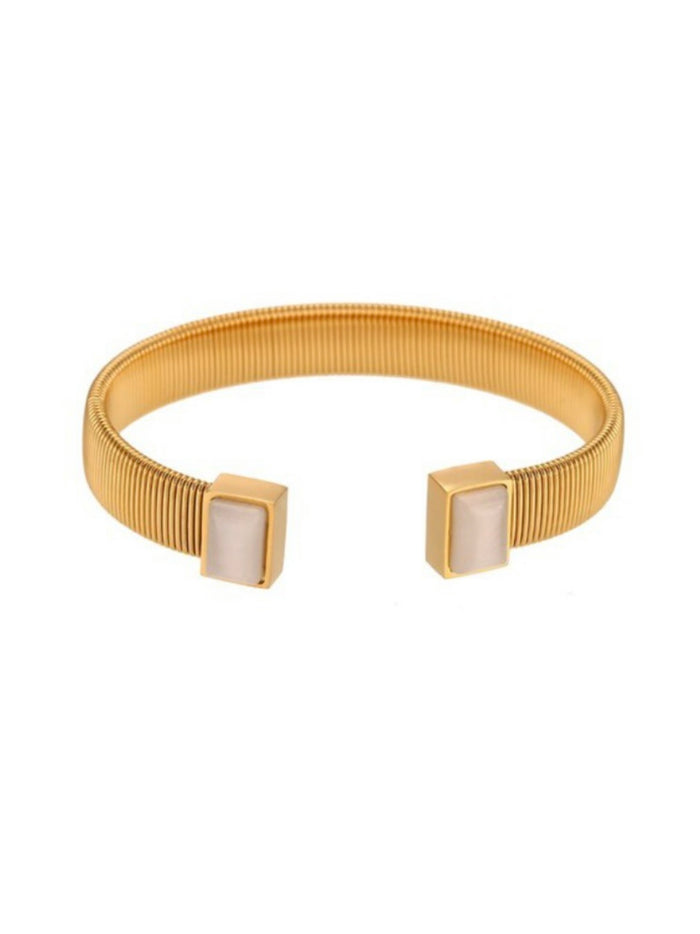 Natural Stone Open Bracelet