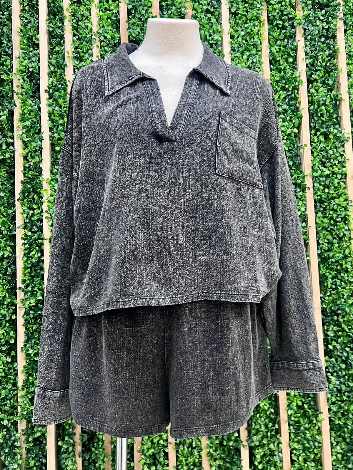Charcoal Tencel Pant Set