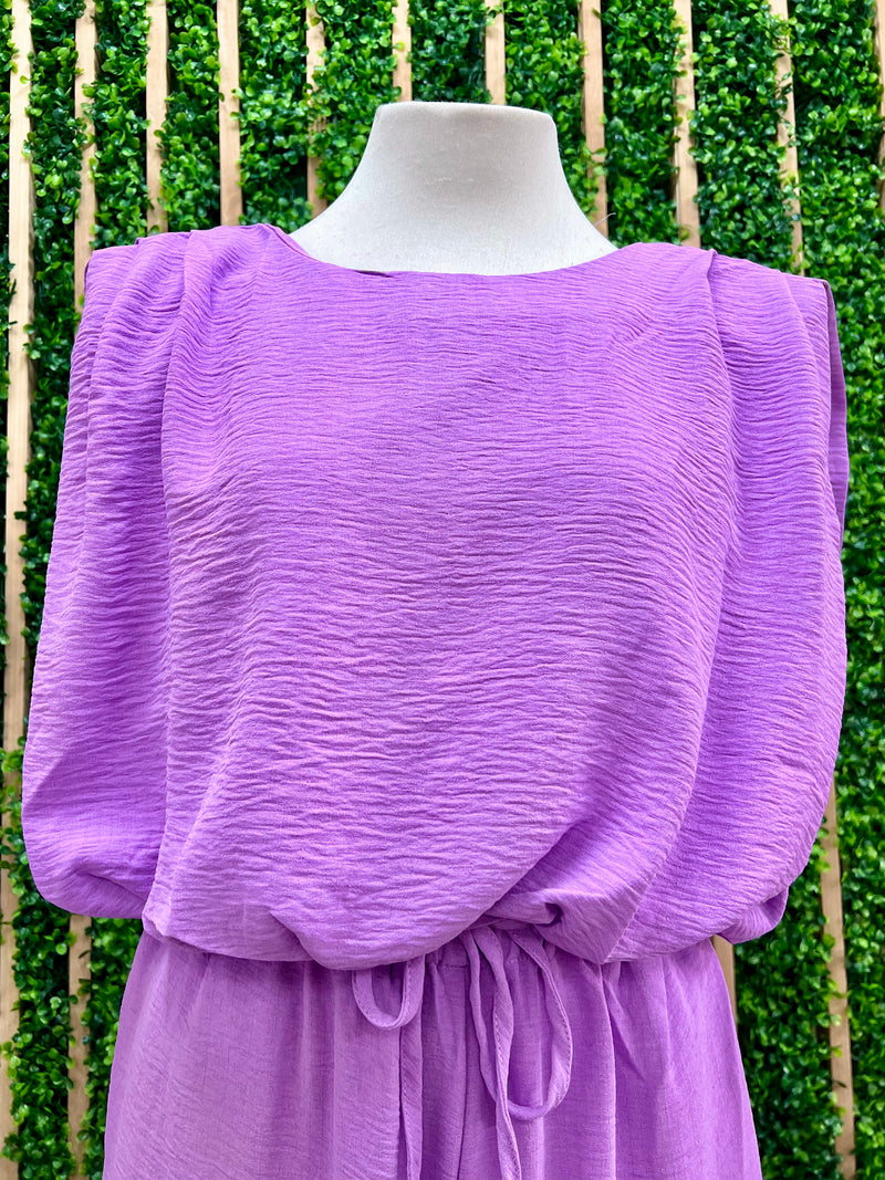 Crinkle Dressy Bubble Sleeveless Top