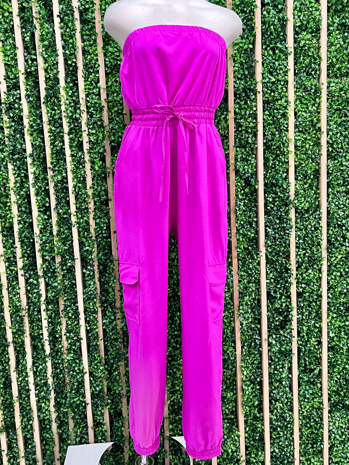 Strapless Jogger Jumpsuit