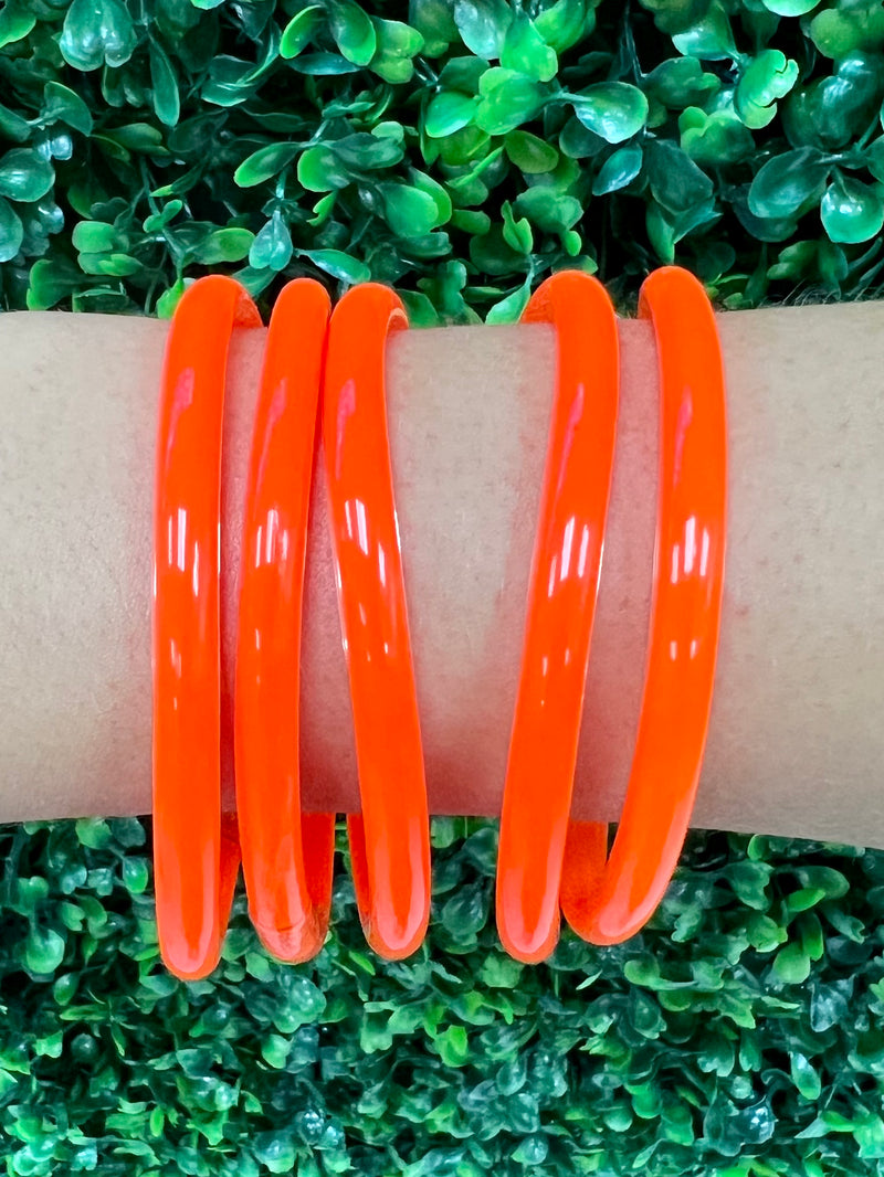 Bright Jelly Bangle Set