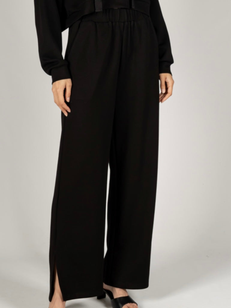 Bottom Slits Wide Leg Pant