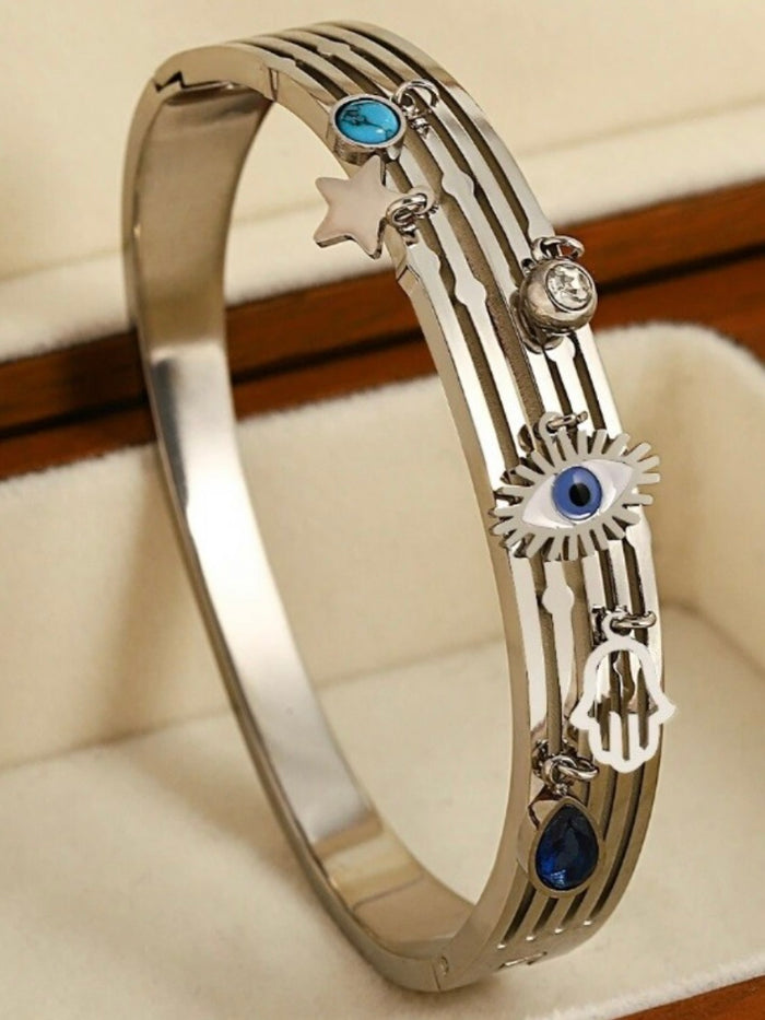 Evil Eye Stainless Steel Bangle