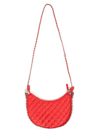 Chain Detail Quilted Crossbody Bag