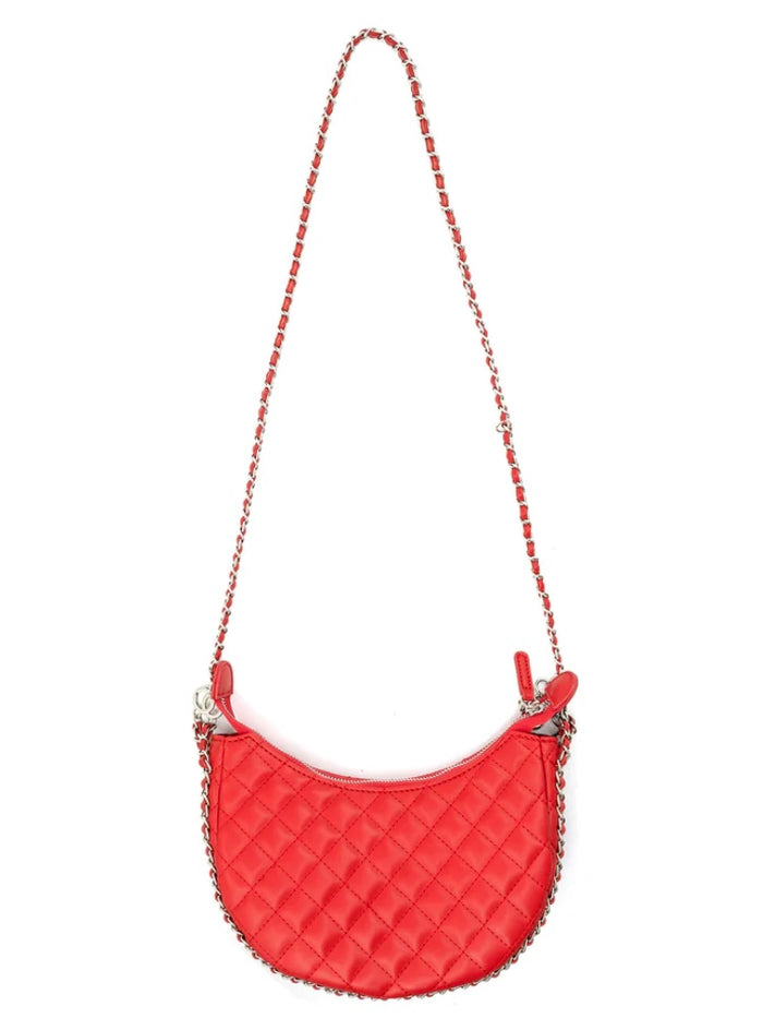 Chain Detail Quilted Crossbody Bag