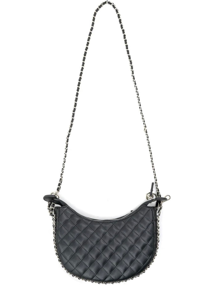 Chain Detail Quilted Crossbody Bag