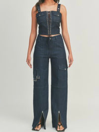 Dark Denim Cargo Jogger