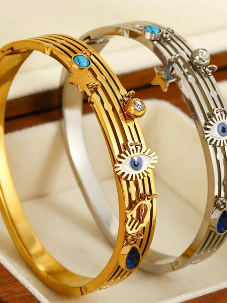 Evil Eye Stainless Steel Bangle