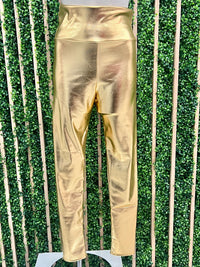 Metallic High Waist Leggings