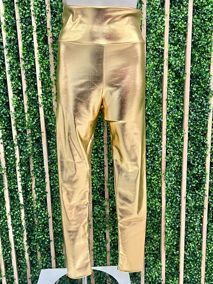 Metallic High Waist Leggings