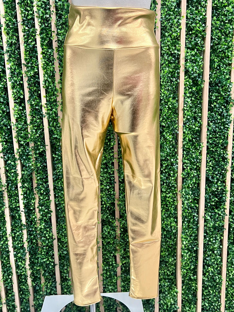 Metallic High Waist Leggings