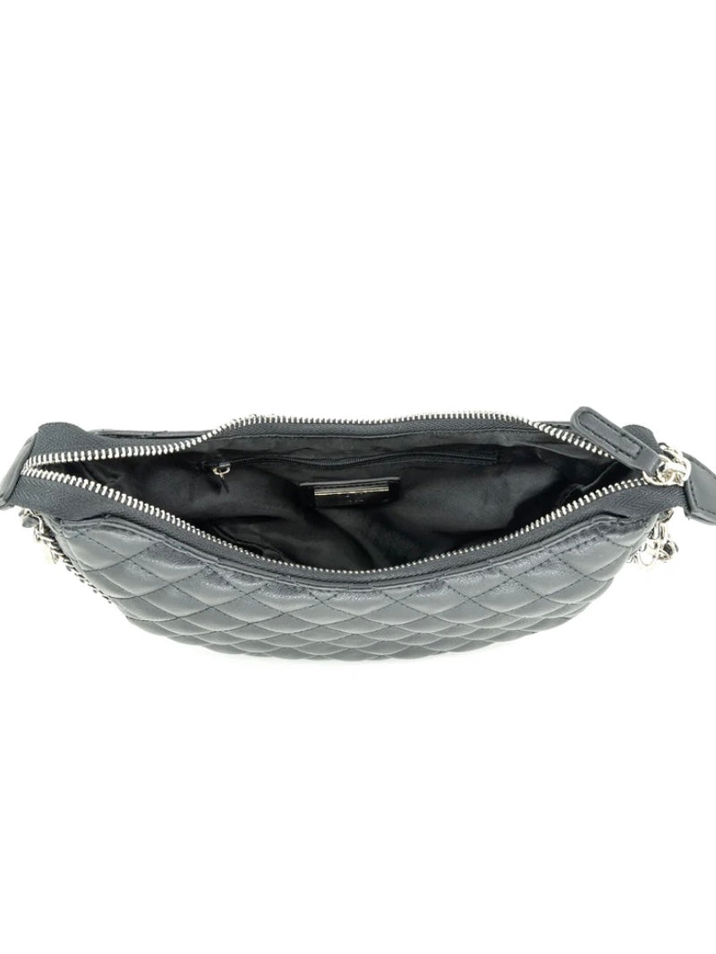 Chain Detail Quilted Crossbody Bag