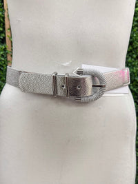 Rope Buckle Metallic Elastic Belt