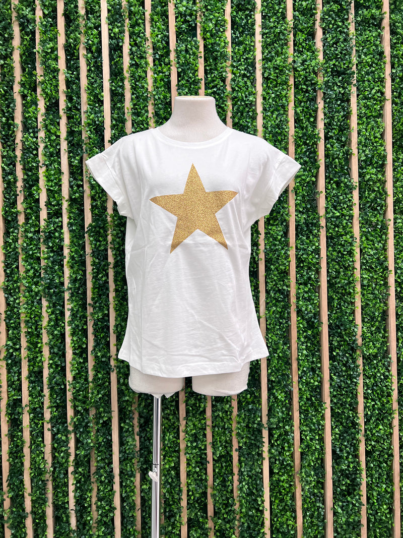 Glitter Star Sleeveless Tee