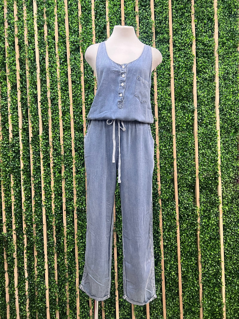 Tencel Racerback Sleeveless Jumpsuit