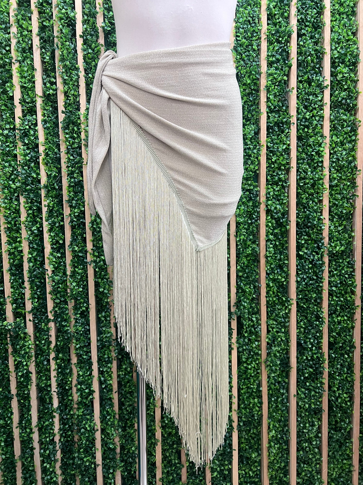 Metallic Fringe Multi Purpose Halter Top | Statement Going-Out Top