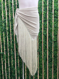 Metallic Fringe Multi Purpose Halter Top | Statement Going-Out Top