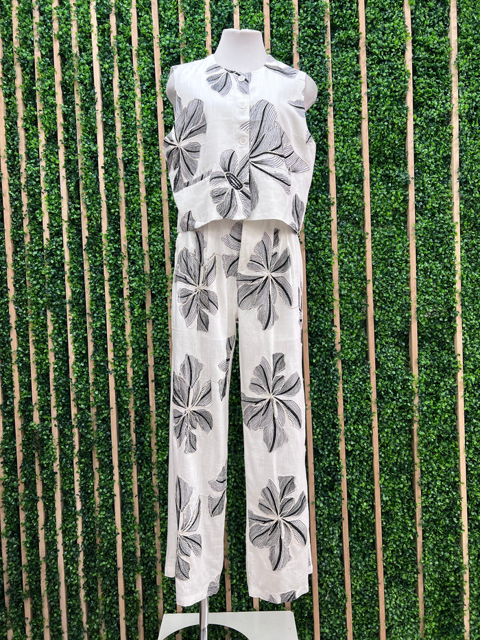 Floral Embroidered Vest