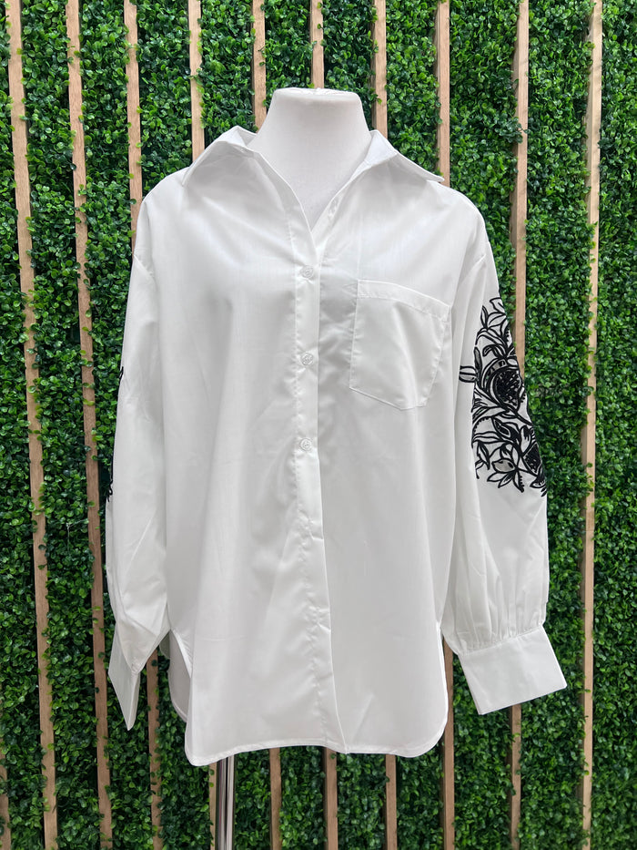Embroidered Detail Blouse