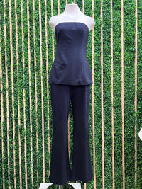Beautiful Navy Longline Strapless Top