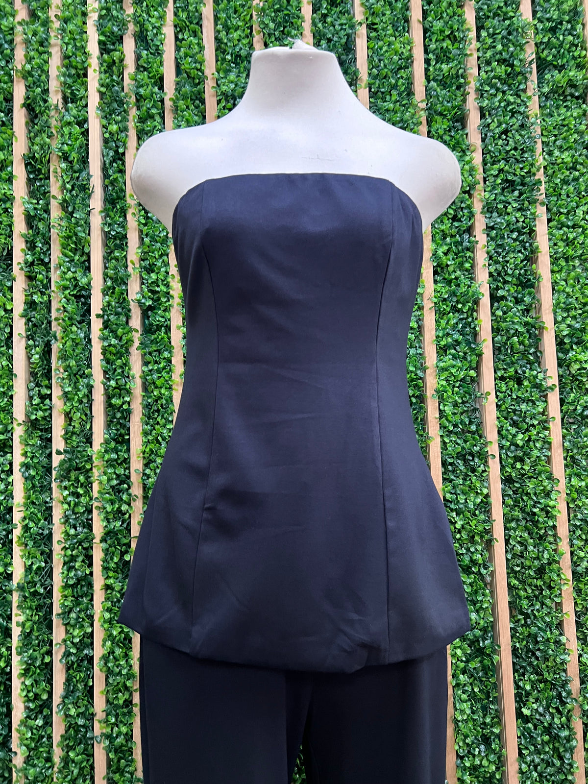 Beautiful Navy Longline Strapless Top