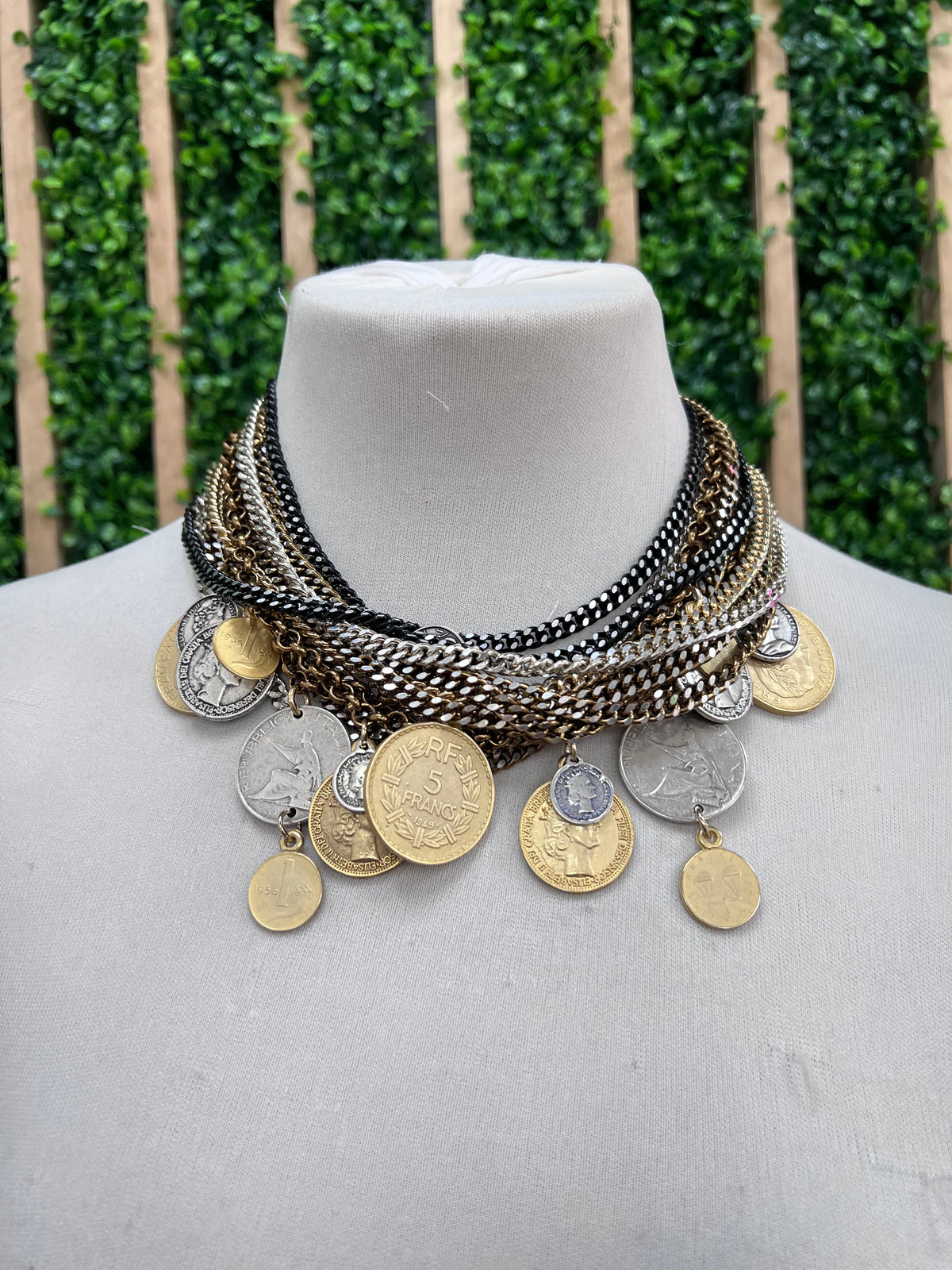 BE Multichain Multi Coin Short Necklace