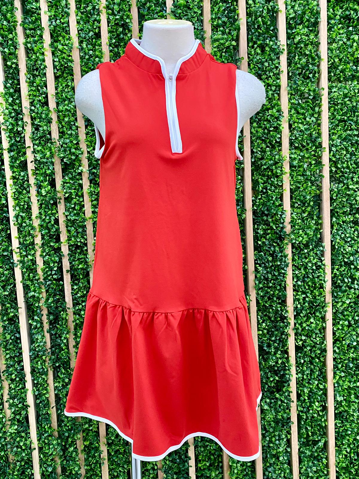 Red Preppy Casual Romper