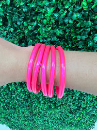 Bright Jelly Bangle Set