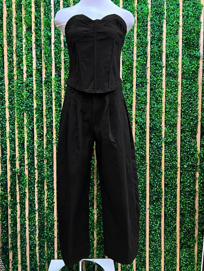 High-Waisted Wide Leg Barrel Pants