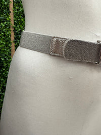 Rope Buckle Metallic Elastic Belt