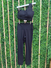 Scallop One Shoulder Legging Set