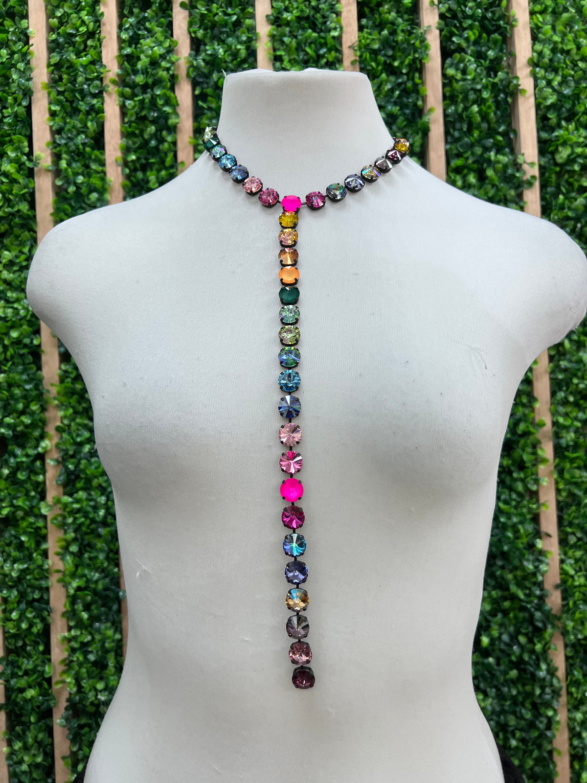Tova LA Smutt Crystal T Necklace