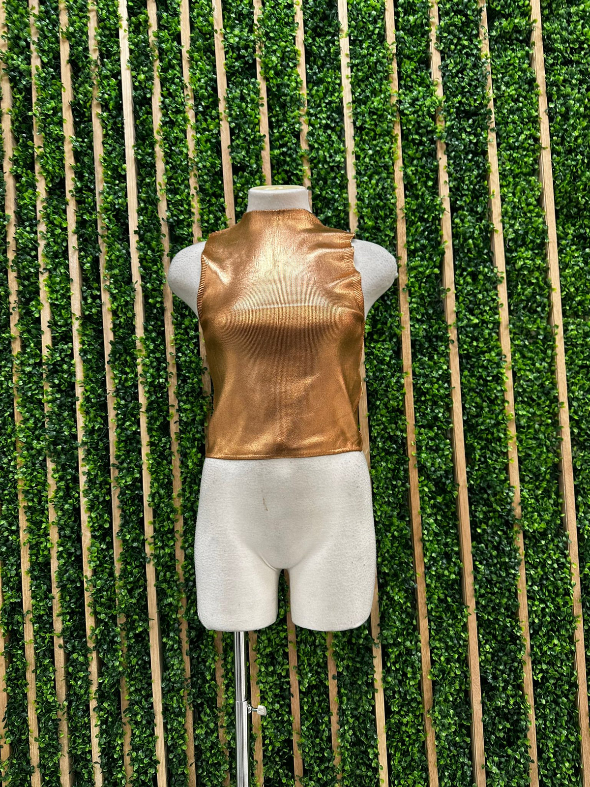 Knitted Foil Print Vest