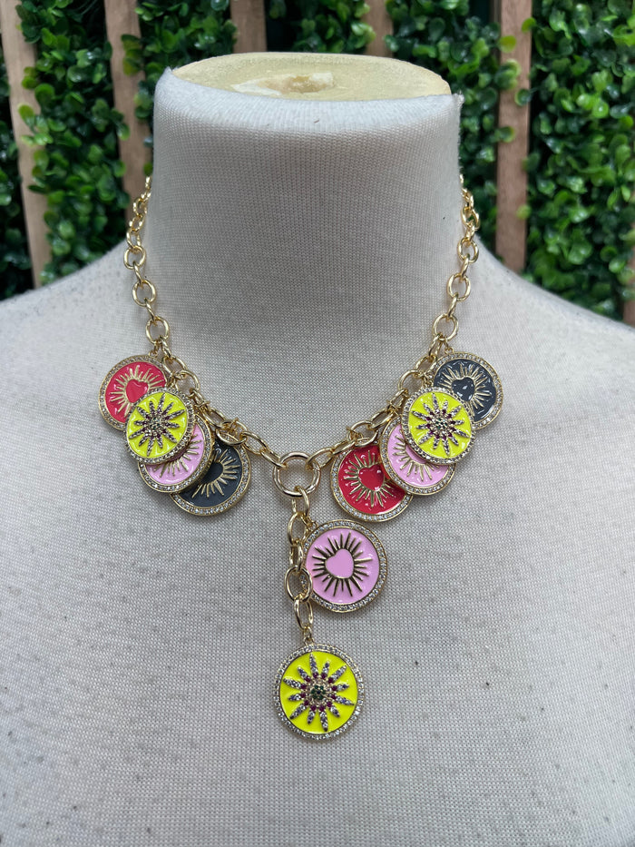 Funky Multi Charms Necklace