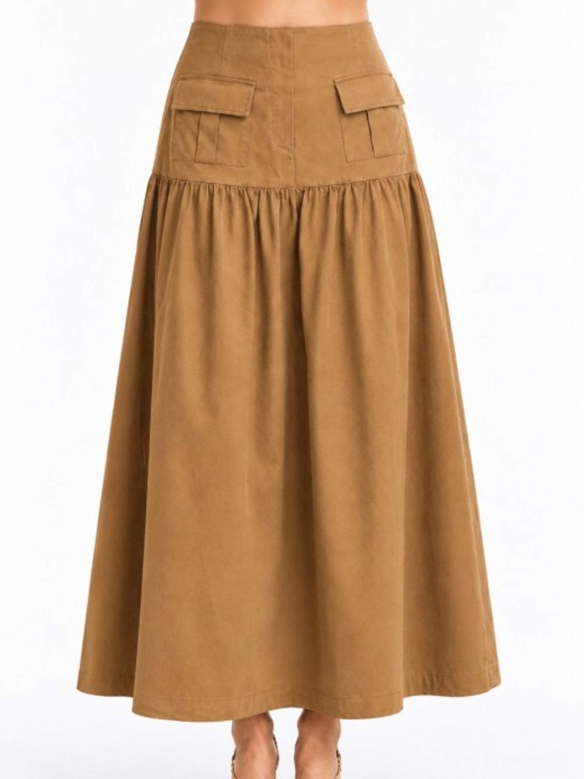 Camel Utility Maxi Skirt