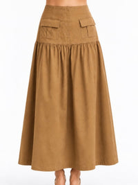 Camel Utility Maxi Skirt