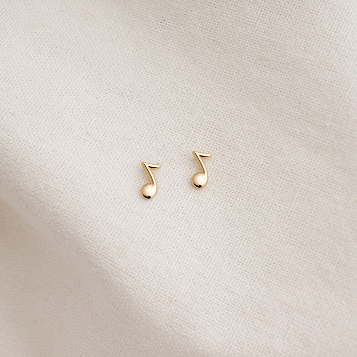 POS - Quaver Music Note Stud Earrings