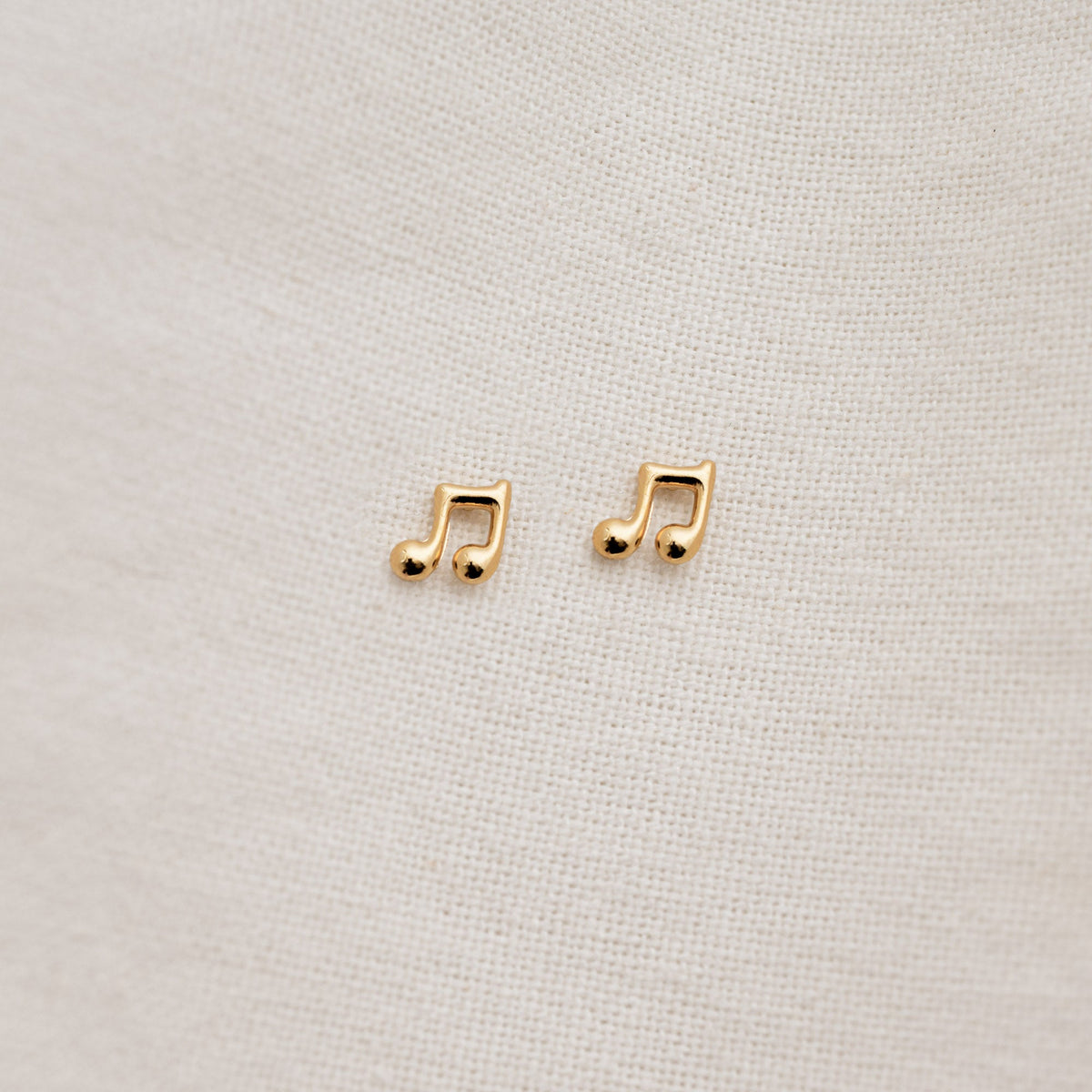 POS - Beam Music Note Stud Earrings