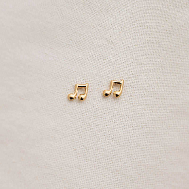 POS - Beam Music Note Stud Earrings