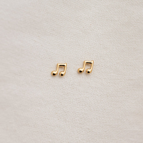POS - Beam Music Note Stud Earrings